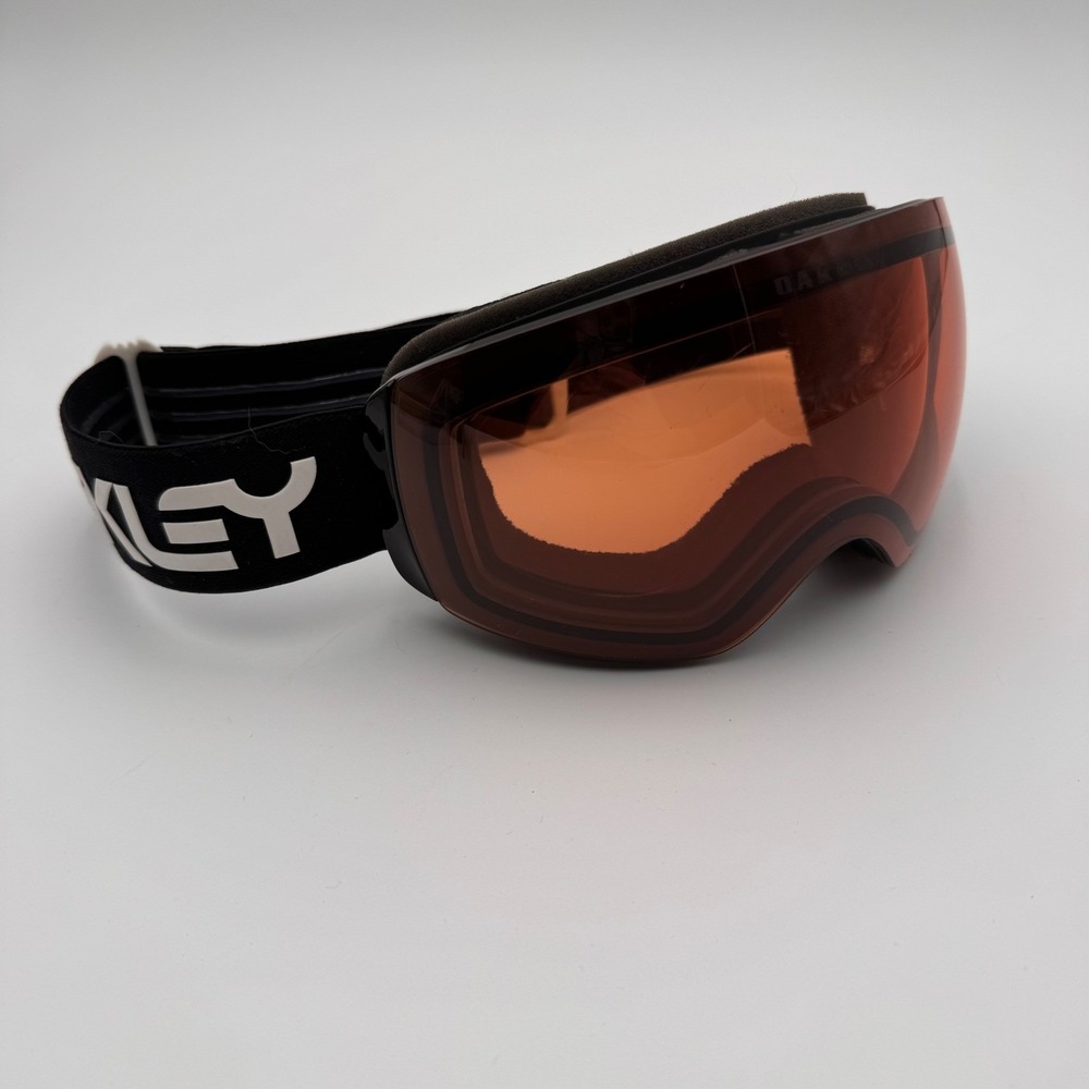Oakley Prizm Snow Goggles Black Orange‎ Lens Ski Snowboard Adjustable Strap